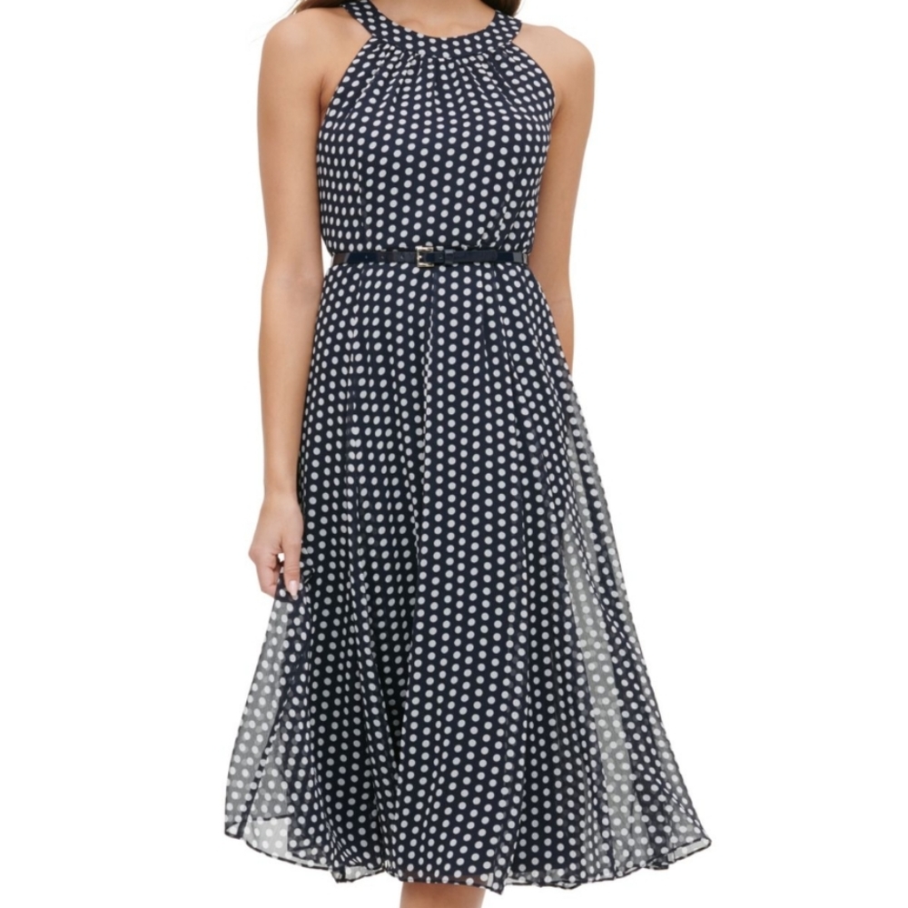 NWT Tommy Hilfiger polka dot sleeveless dress